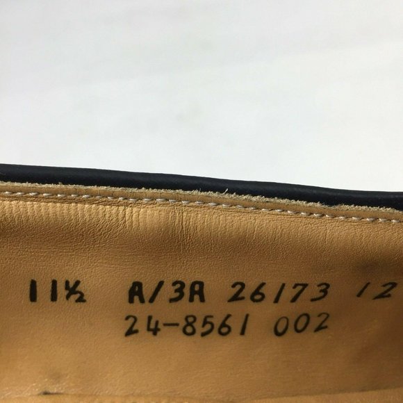 JOHNSTON & MURPHY Black Tassel Loafer Wing Tip Mens 11.5 A/AAA Dress Shoes USA - Picture 2 of 12